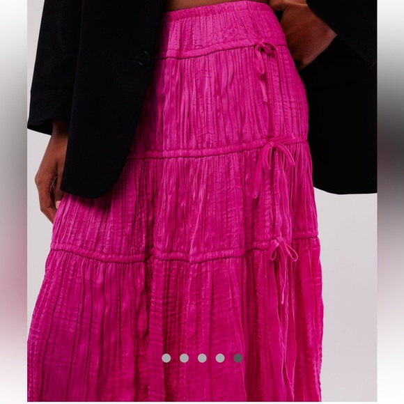 💖LAST OFFER! NWT Free People Maeve Midi Skirt in color: Pink, Sz XL~ 💖 - Picture 11 of 15